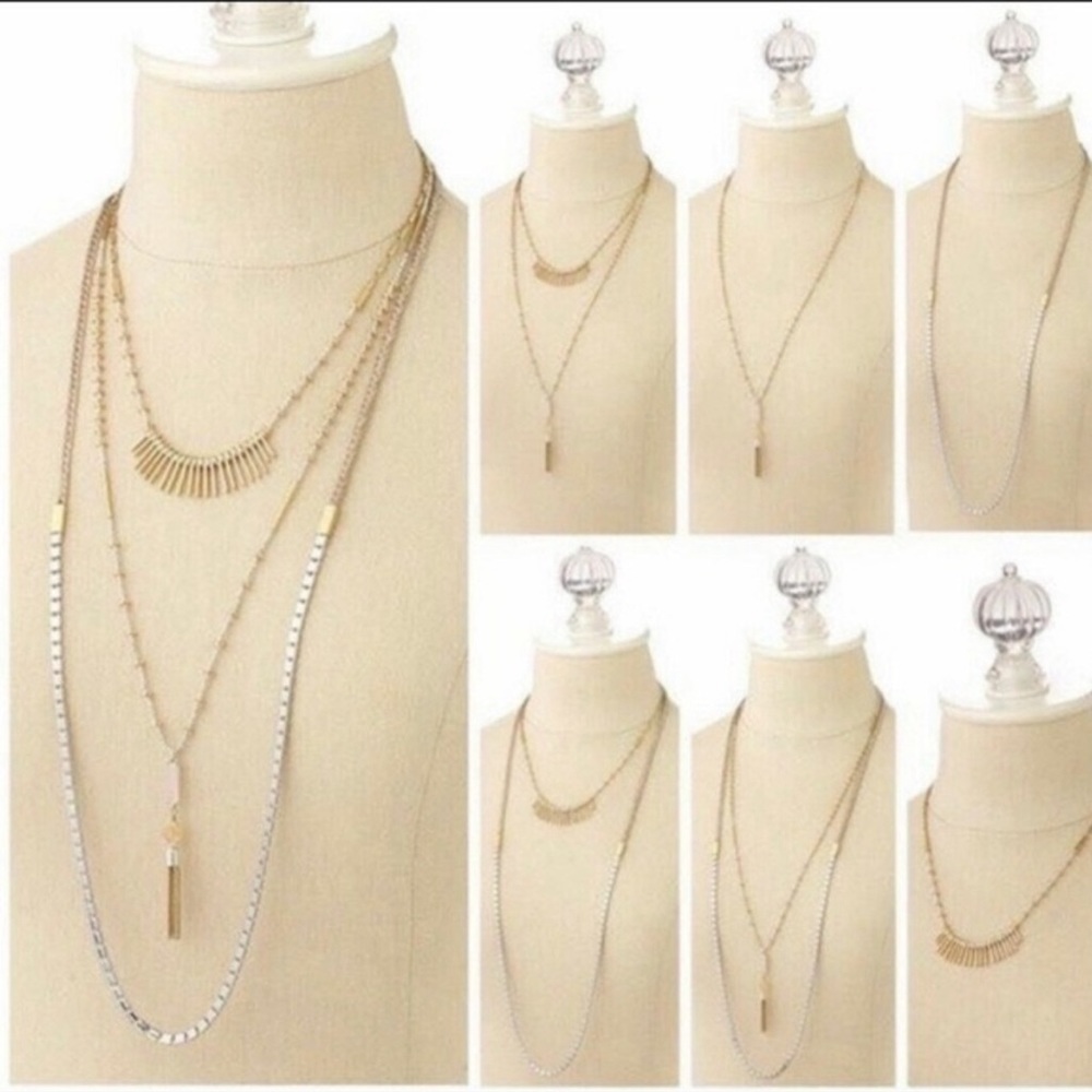 Stella and Dot Three Strand Riad necklace